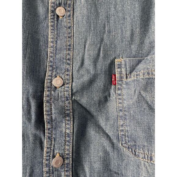 Levi Strauss Denim Button Down Shirt XXL Stonewash Blue NWT - Picture 3 of 7